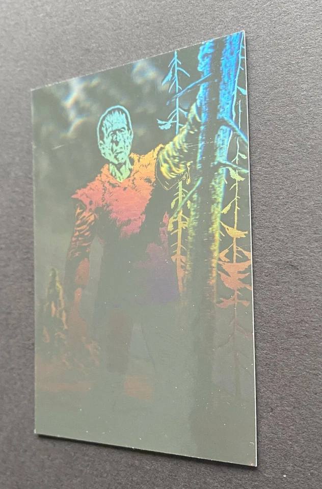 FRANKENSTEIN 1993 FPG BERNIE WRIGHTSON MASTER OF THE MACABRE HOLOGRAM PROMO CARD - Image 4 of 4