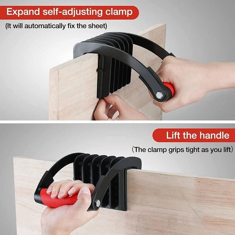 2PCS Panel Carrier Plywood Lifting Tool Drywall Carrying Tool Soft-Grip for Wood - Image 4 of 4