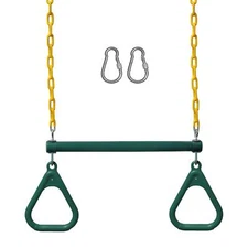 Swing Sets for Backyard, 18" Trapeze Swing Bar & 48" Heavy Duty Chain with Locki