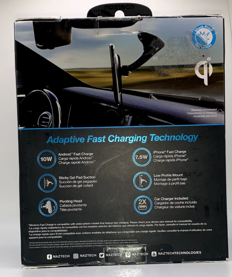 Naztech MagBuddy Wireless Charge Anywhere+ Cell Phone Holder Mount Device Mount - Image 3 of 4