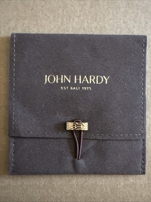 John Hardy Jewelry Small Dust Storage Bag Pouch 4''x4'' - Brown NEW