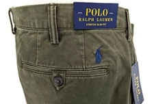 Lauren Ralph Lauren Men's Stretch Slim Fit Chino Pants, Army Green, 40W X 30L