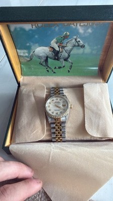 Rolex Datejust Men's Two-Tone Steel Gold Diamond Dial/Bezel Auto Date w/Box