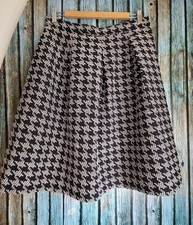 ❤️ Rock Damenrock Hallhuber Stiefelrock Wollrock-Optik Gr. 40 schwarz/weiß ❤