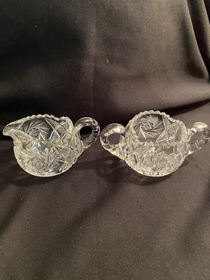 Beautiful American Brilliant Cut Sugar And Creamer