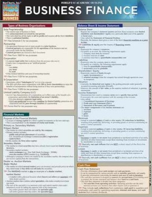 Business Finance (Quick Study - Pamphlet, by BarCharts Inc. - Very Good