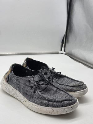 Skechers BOBS Shoes Womens Size 9 Gray Fabric 113778 Slip On Casual Damaged