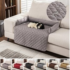 Plaid Waterproof Sofa Couch Cover Bed Pet Blanket Mat with Pillow for Large Dog