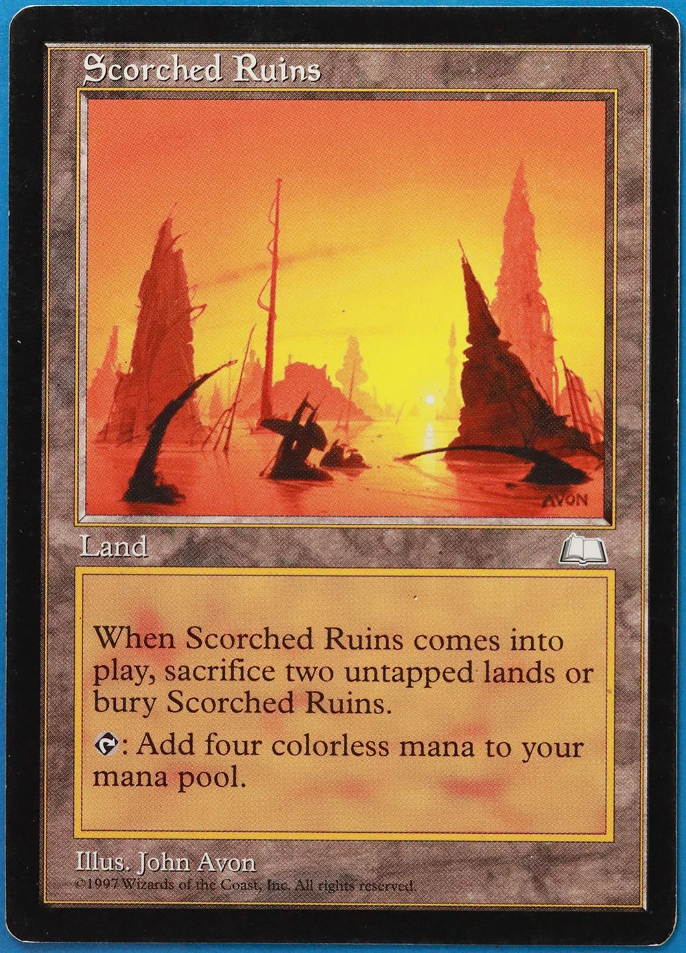 Scorched Ruins Weatherlight HEAVILY PLD (Reserved List MTG Magic Card) (509235)