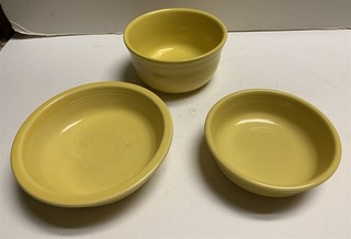 Fiesta Fiestaware 3 PC Daffodil Yellow Gusto Bowl Set