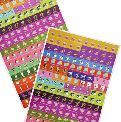JUVALE 2 SHEETS Calendar Stickers (360 Total) Icons for Appointments, Events & more...