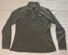The North Face Women's Sweatshirt Gray Size M Quarter Zip Fleece