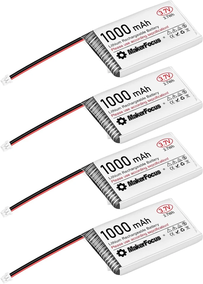 Batería Lipo de Litio 1000mAh 3.7V Micro JST 1.25 Enchufe para Placa Heltec V3 LoRa Foto 2 de 4