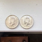 1964 Kennedy Half Dollar Silver Coins Lot of 2 Circulated Uncertified 0.900 Fine