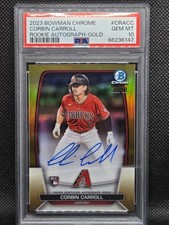 2023 Bowman Chrome Corbin Carroll Rookie Auto RC True Gold  Refractor /50 PSA 10