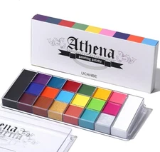 Athena Face Body Paint Oil Palette, Professional Flash Non Toxic Safe Tattoo Hal