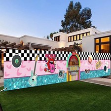 118 x 20 Inches Back to 50's Sock Hop Banner Yard Sign