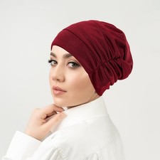 Islamic Women Hijab Hat Pleated Turban Head Cover Cap Bonnet Muslim Chemo Arab