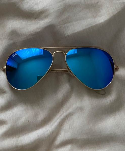 Ray-Ban Aviator Sonnenbrille – Verspiegelt Blau – Metallgestell – Unisex