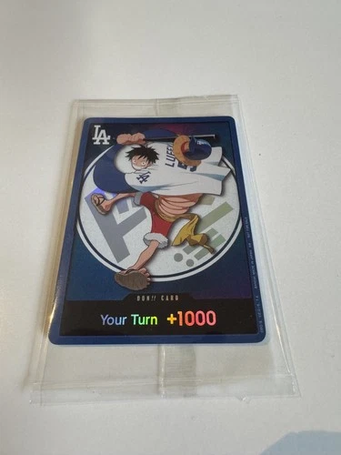 Los Angeles Dodgers One Piece Luffy Promo Card