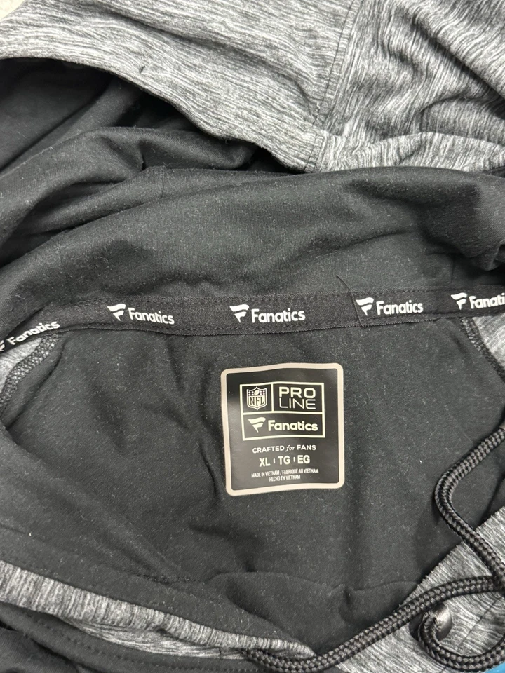 Camisa con capucha de manga larga Carolina Panthers Fanatics Pro Line XL para hombre Foto 3 de 4