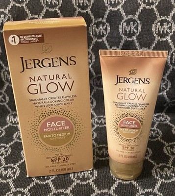 BNIB Jergens Natural Glow Face Moisturizer Broad Spectrum SPF20 Fair to Medium
