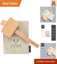 Professional 12" Lewis Ice Bag & Beech Wood Mallet - Perfect for Cocktails