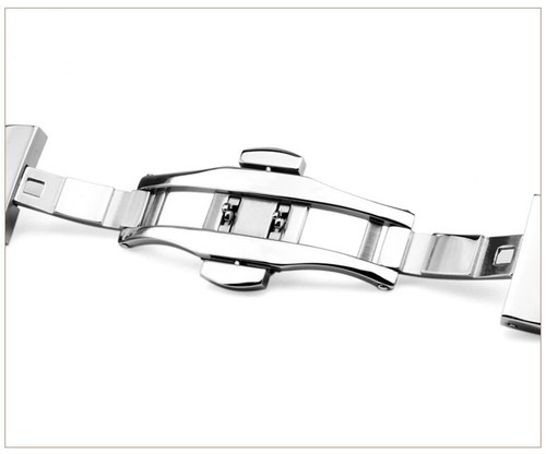 Correa de reloj de acero inoxidable grueso para hombre correa de metal macizo 18 20 21 22 23 24 26 mm - Imagen 9 de 19