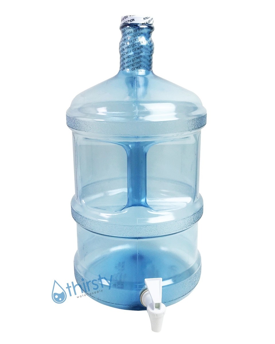 Gallon Water Bottle Polycarbonate Plastic Faucet Spigot Dispenser Jug  Canteen