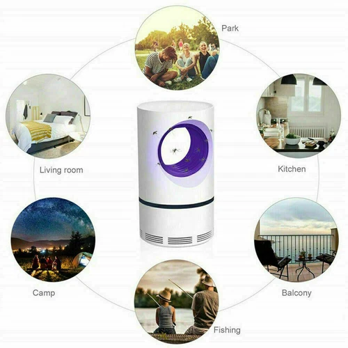 Lámpara eléctrica para asesinos de insectos de mosquitos Zapper luz LED mosca trampa para insectos control de plagas - Foto 7 de 12