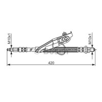 Bosch Bremsschlauch Bremsleitung Vorne Links FüR Ford Fiesta IV Puma