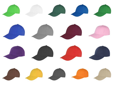 Baseball Cap mit klassischem verstellbarem Fastner 100% Baumwolle Kappe 18 Farben