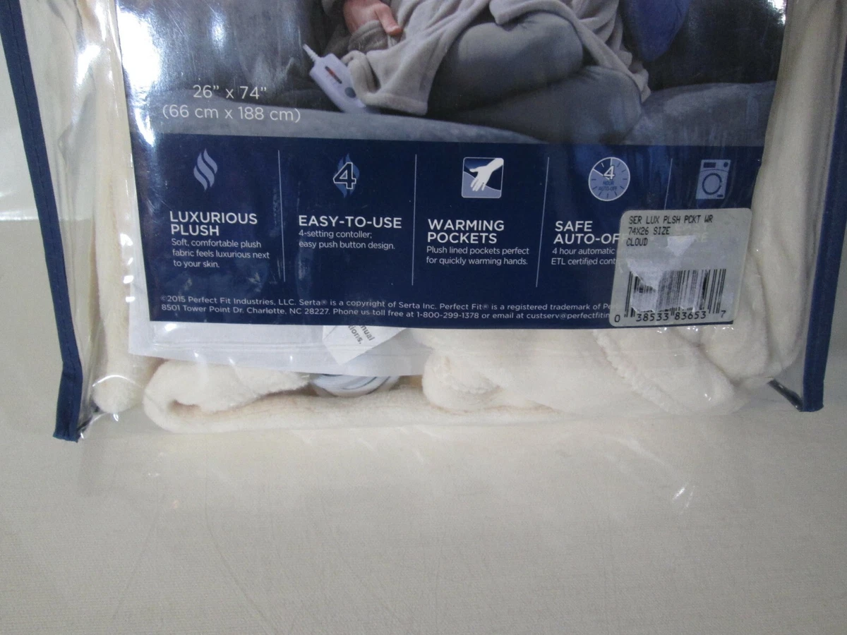 Serta Heated Micro Plush Pocket Wrap Cuddler Throw Super Soft Electric  Cream 38533836537 | eBay