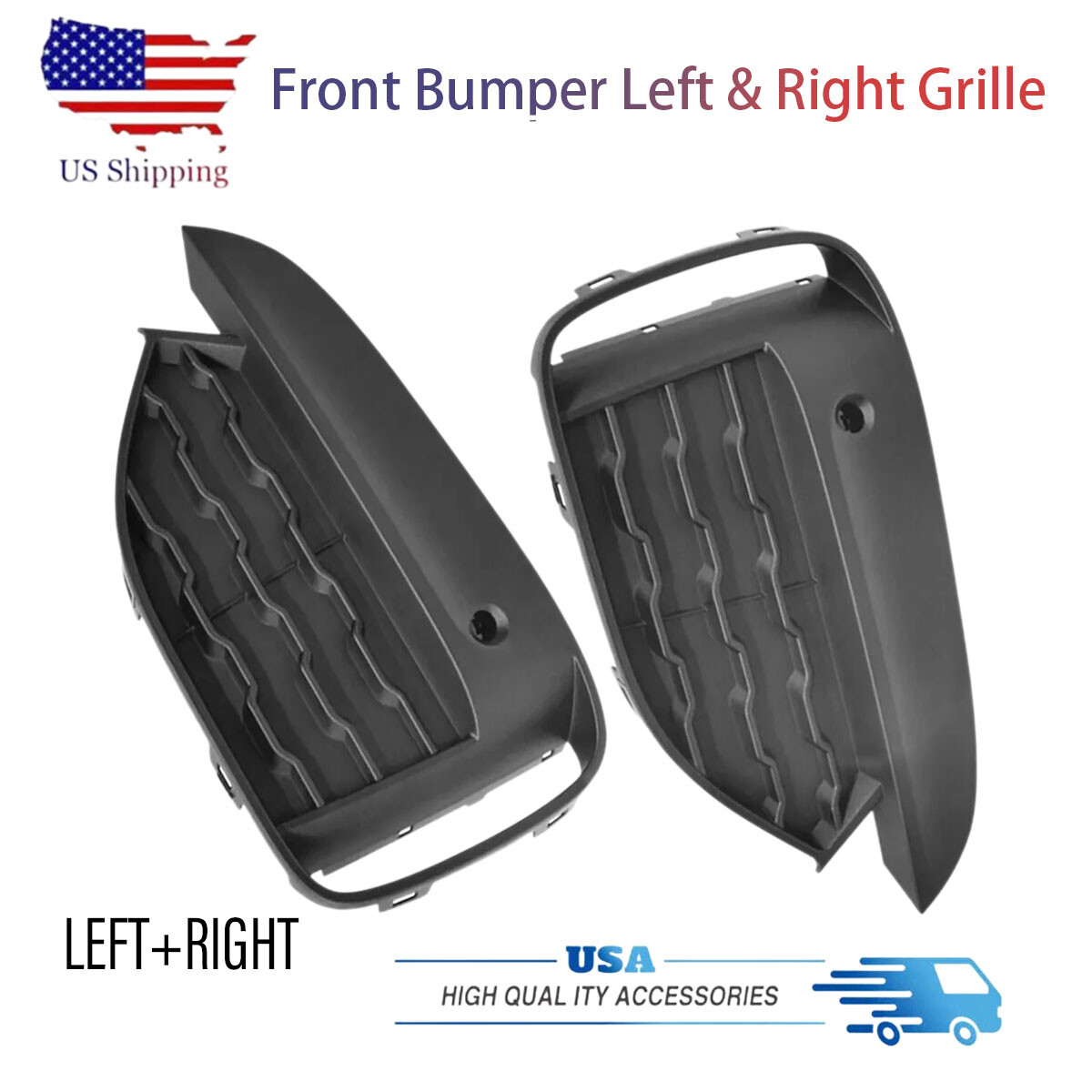 Pair Front Bumper Grille Left & Right For BMW X6 F16 sDrive35i xDrive35i 2015-19