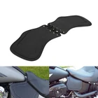 Universal Black Leather Heat Saddle Shield Deflector For Harley Sportster Suzuki