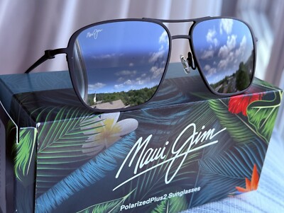 Maui Jim Beaches MJ 541 2M Titanium Black Frame + Grey Polarized Sunglasses