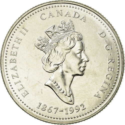[#751076] Moneta, Canada, Elizabeth II, Northwest Territories, 25 Cents, 1992, R - Picture 1 of 2