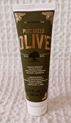 KORRES Pure Greek Olive Crepe Rescue HAND & NAIL Treatment Cream 4.23 fl oz.