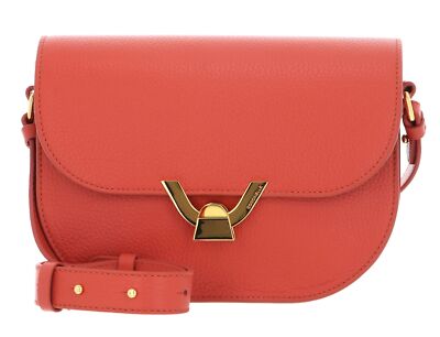 COCCINELLE Dew Crossbody Grained Leather Umhängetasche Tasche Grenadine Red Neu