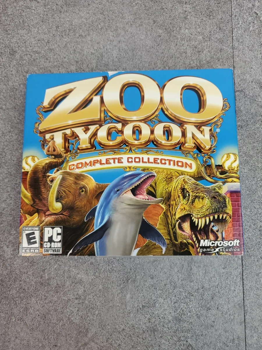Zoo Tycoon Complete Collection PC CD ROM Microsoft Complete 2 Discs Marine  Dino