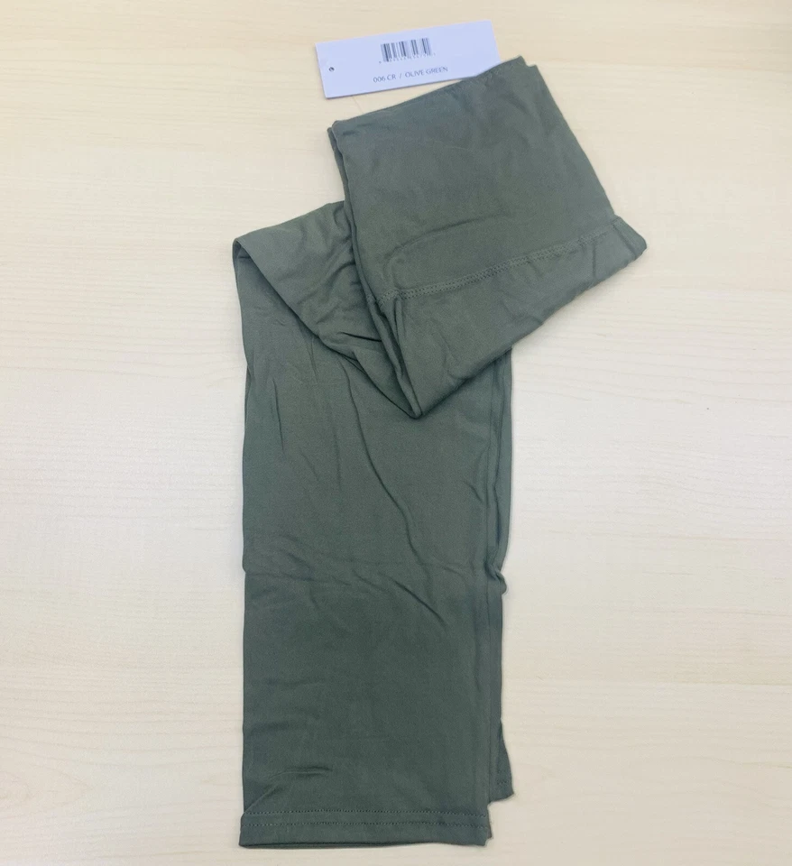 Leggings capri para mujer talla única verde oliva 5" cintura alta yoga, correr Foto 3 de 4