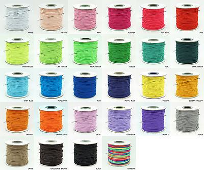 1mm Nylon Coated Round Elastic Spandex Cord Stretch Beading Jewelry Mala String