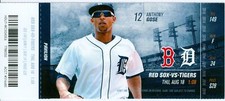 2016 Tigers vs Red Sox Ticket Miguel Cabrera 1,000 RBI with Tigers/Sandy Leon HR