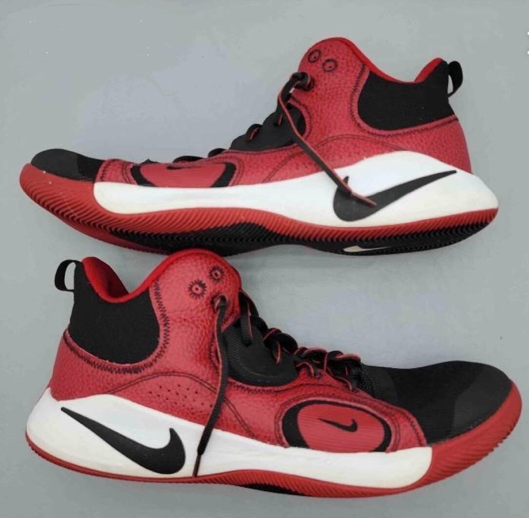 Nike Fly By Mid Men’s Basketball Shoes Black Gym Red Size 13 CU3503-003  2021 - Main Image