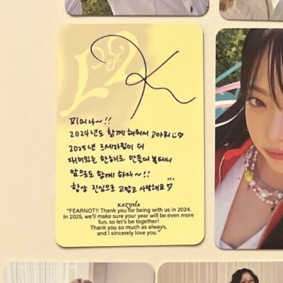 タレントカード LESSERAFIM HONG EUNCHAE MOSHI MOSHI CARD Eunchae