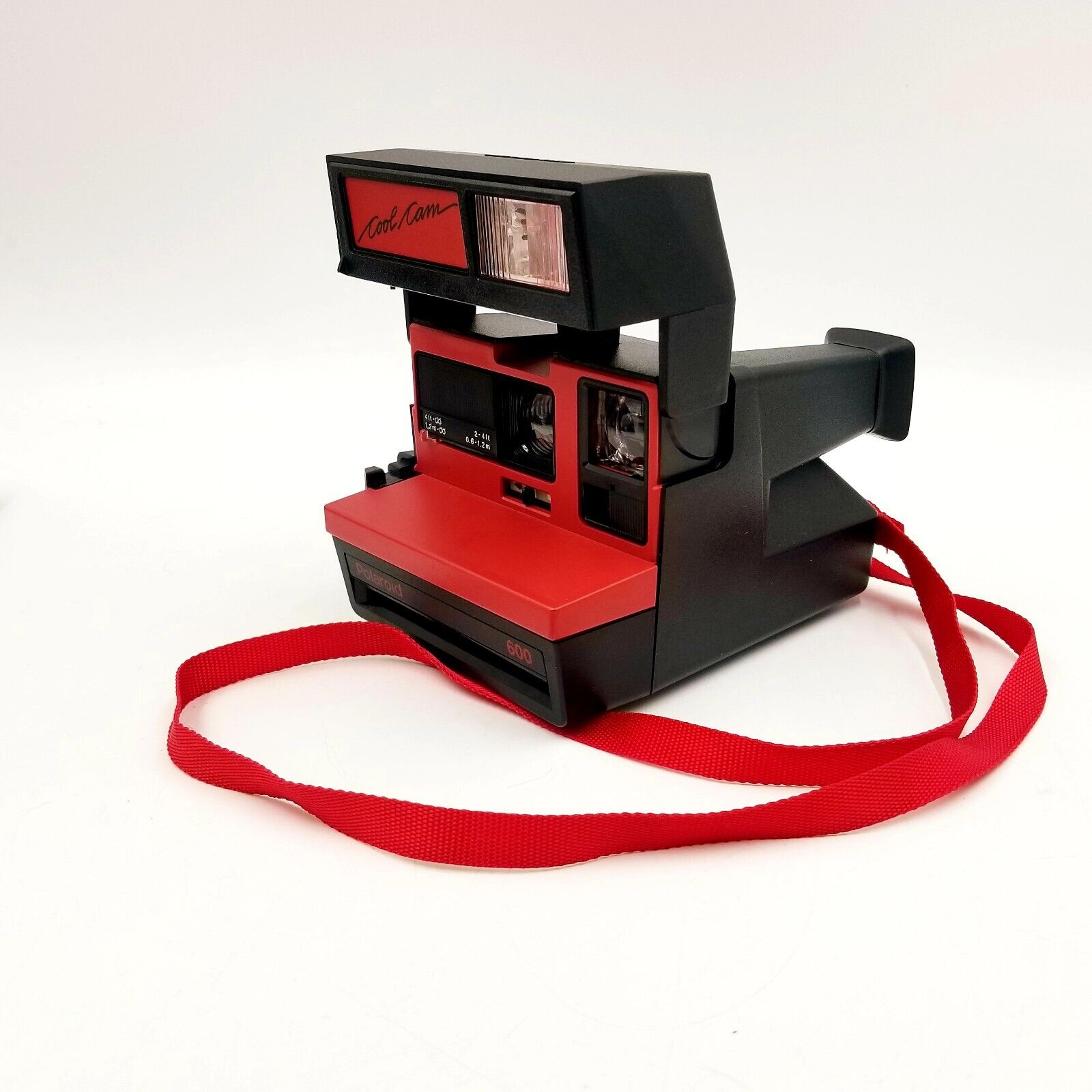 Vintage Polaroid Cool Cam Red Black 600 Instant Camera Strap Made UK RARE ZOOM 