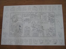 Alphabet Classroom Color N Learn Jumbo 2'x3' Floor Puzzle ABC Resusable Teachers