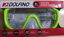 Dolfino Mask Green Ages 6 Youth Impact Resistant, Latex Free, Custom Fit