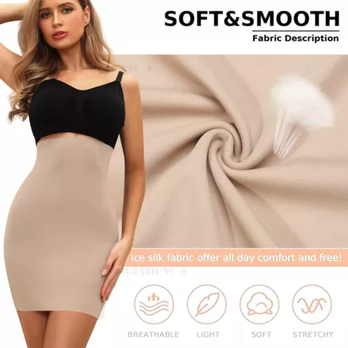 Women Shaping Half Slips Body Shaper Under Skirt Tummy Control Slimming Slip - Bild 9 von 23