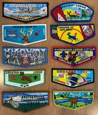 OA (BSA) Patch Lot of 10 Croatan Lodge #117 Patches (c